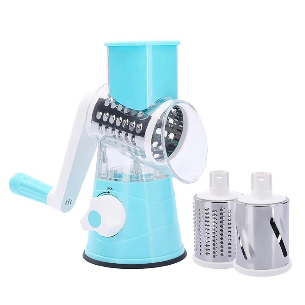 3-in-1 Manual Vegetable Slicer & Shredder – Perfect for Grating Cheese, Nuts & More!