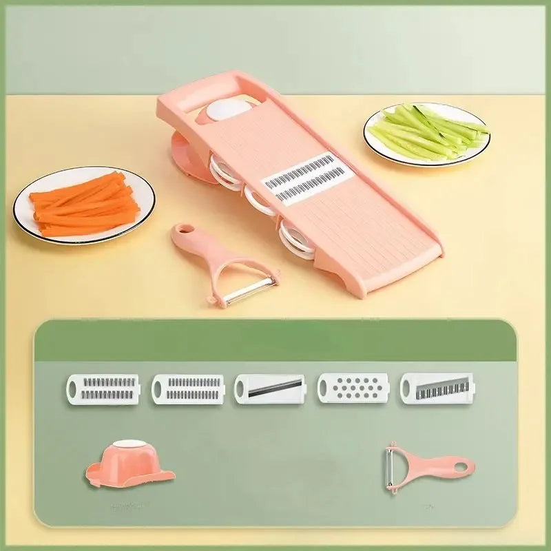 Multifunctional Vegetable & Fruit Slicer - Potato Shredder & Grater with Handle!