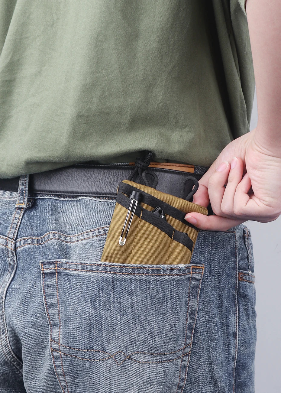 Kosibate Tactical EDC Molle Pouch Mini Wallet Card Key Belt Waist Pack Camping Hiking Hunting Outdoor Coin Purse