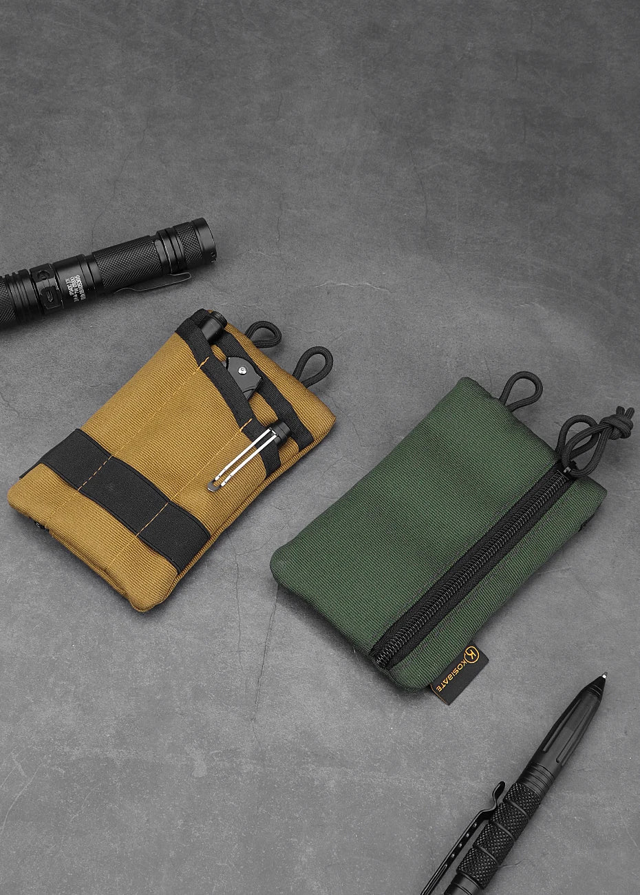 Kosibate Tactical EDC Molle Pouch Mini Wallet Card Key Belt Waist Pack Camping Hiking Hunting Outdoor Coin Purse