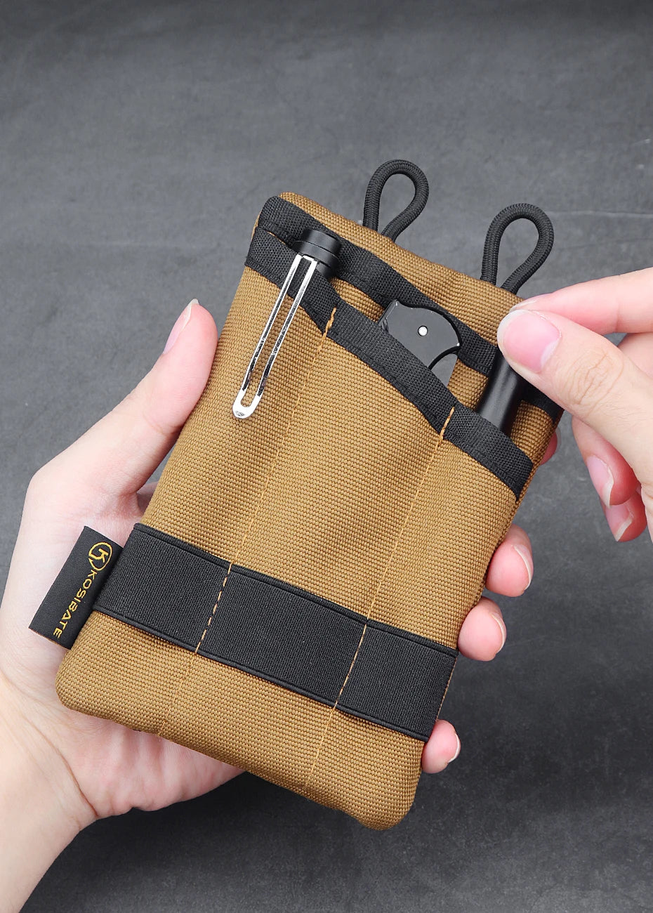 Kosibate Tactical EDC Molle Pouch Mini Wallet Card Key Belt Waist Pack Camping Hiking Hunting Outdoor Coin Purse