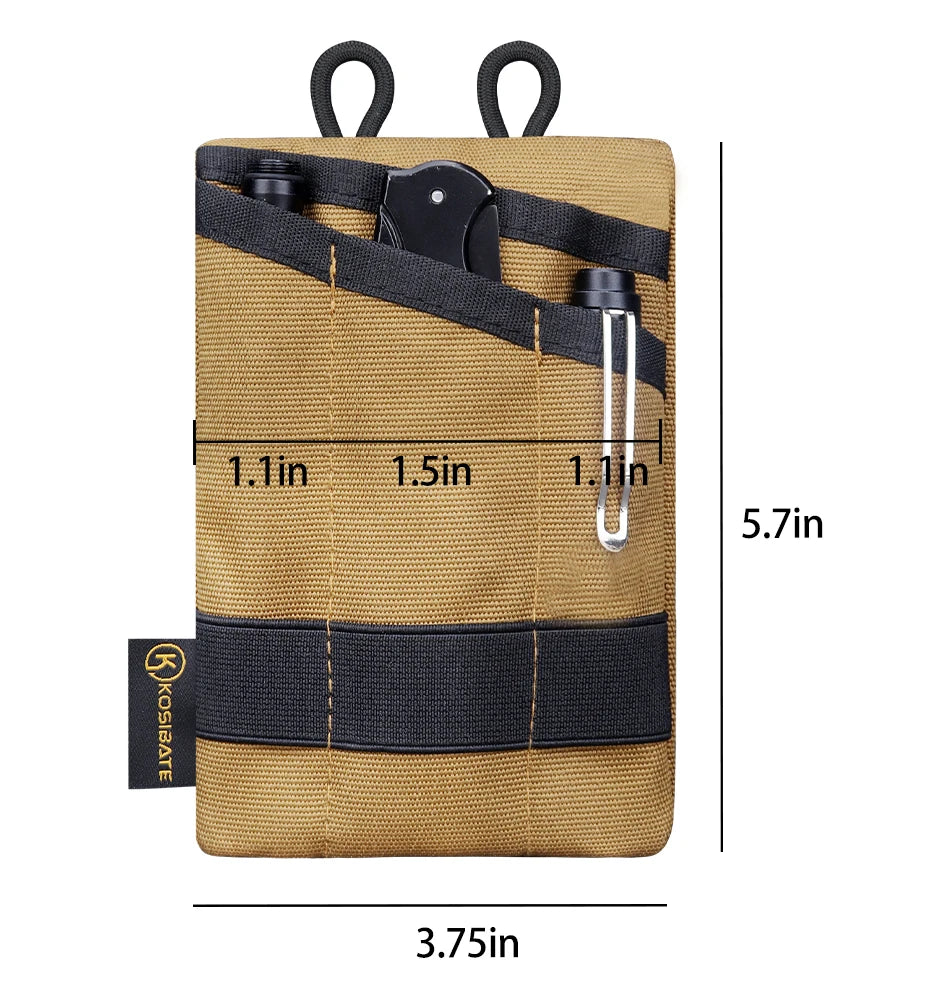 Kosibate Tactical EDC Molle Pouch Mini Wallet Card Key Belt Waist Pack Camping Hiking Hunting Outdoor Coin Purse