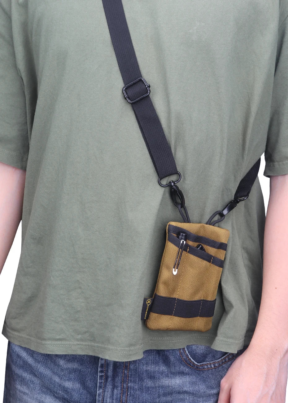 Kosibate Tactical EDC Molle Pouch Mini Wallet Card Key Belt Waist Pack Camping Hiking Hunting Outdoor Coin Purse