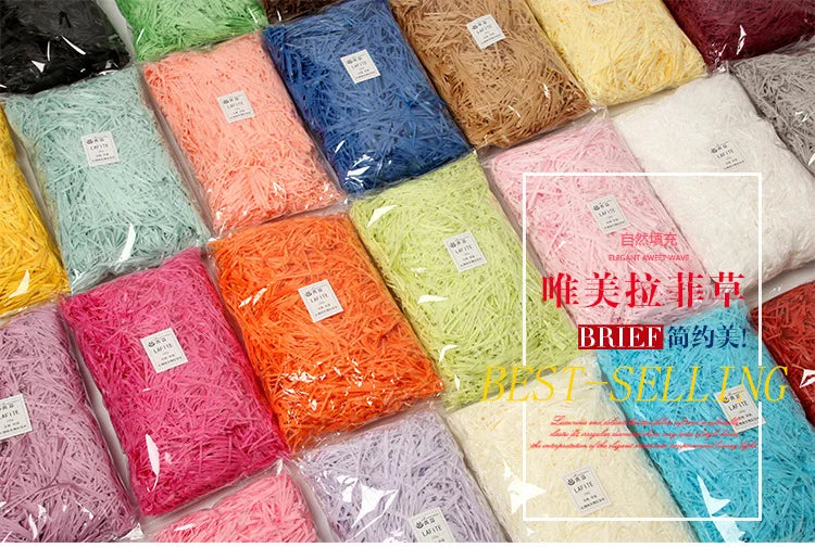 20/50g Multicolored Shredded Crinkle Paper Strands Shredded Crinkle Confetti DIY Gift Box Filling Party Wedding Christmas Decor