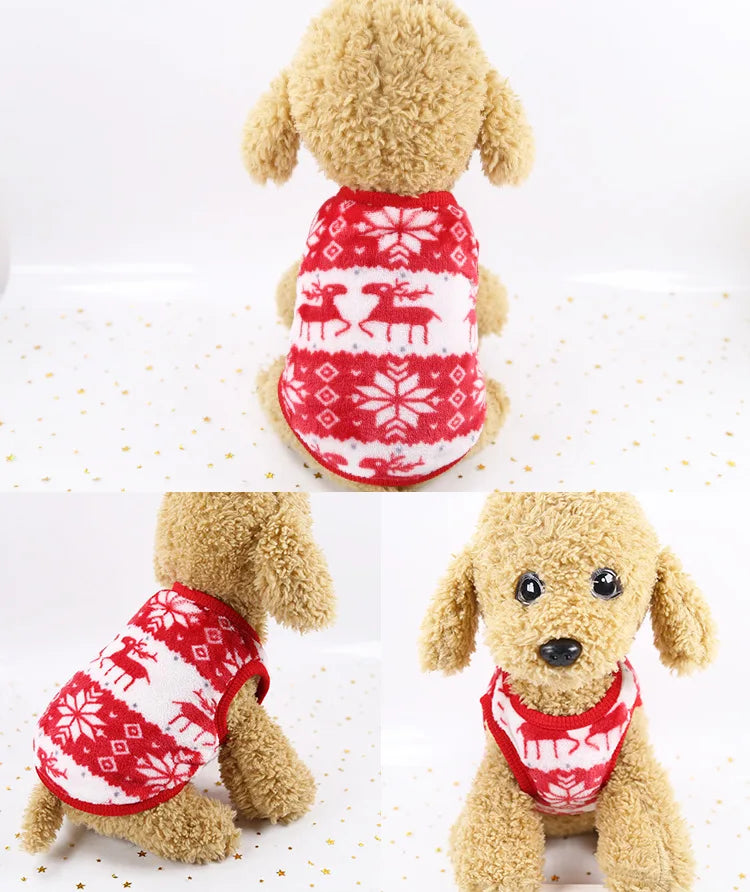 Cute Dog / Cat Clothes Winter Vest For Small Dogs Cats Warm Pets Sweater Soft Flannel Puppy Puffer Jacket Dog Accessories Supplies Xxs