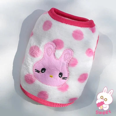 Cute Dog / Cat Clothes Winter Vest For Small Dogs Cats Warm Pets Sweater Soft Flannel Puppy Puffer Jacket Dog Accessories Supplies Xxs