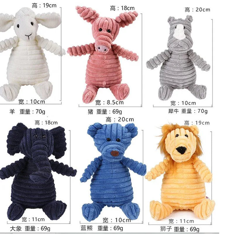 Bite-Resistant Plush Animal Squeaky Toy – Perfect for Small & Large Dogs!