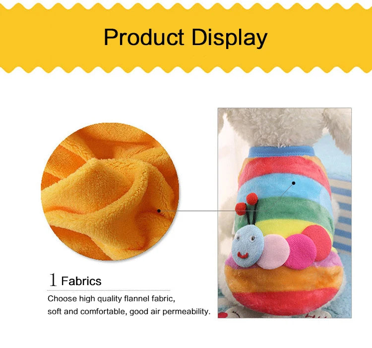 Cute Dog / Cat Clothes Winter Vest For Small Dogs Cats Warm Pets Sweater Soft Flannel Puppy Puffer Jacket Dog Accessories Supplies Xxs