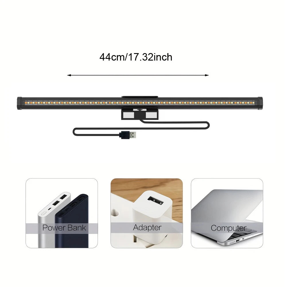 GB LED Monitor Light Bar: Dimmable Atmosphere Lamp for Work & Gaming