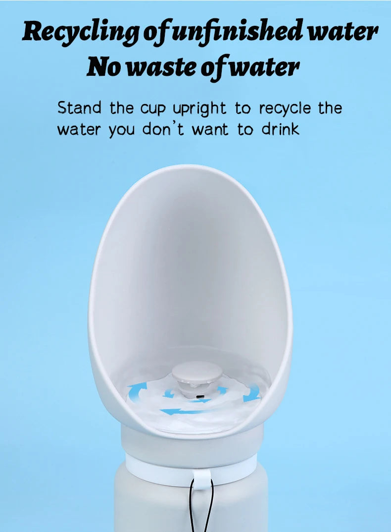 550ml Folding Pet Water Bottle - Portable Mug for Dogs & Cats on the Go!