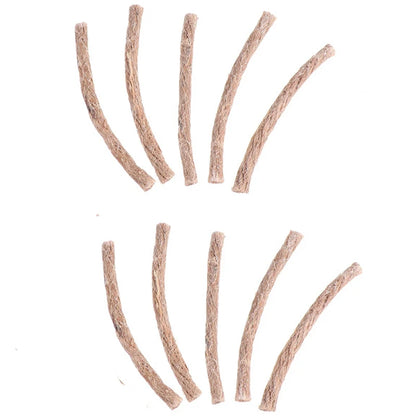 10Pcs Survival Wick Hemp Cord Camping Lighter Hemp Fire Starters Outdoor Wick Camping Ropes Survival Tools