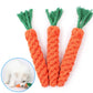 Durable Carrot Dog Chew Toy - Safe Cotton Rope for Molar Cleaning!