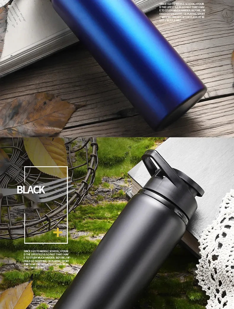 Metal Portable Water Bottle Leakproof Reusable Outdoor Sports Cup for Cycling Hiking Gym Halloween Gift Christmas Gift Travel