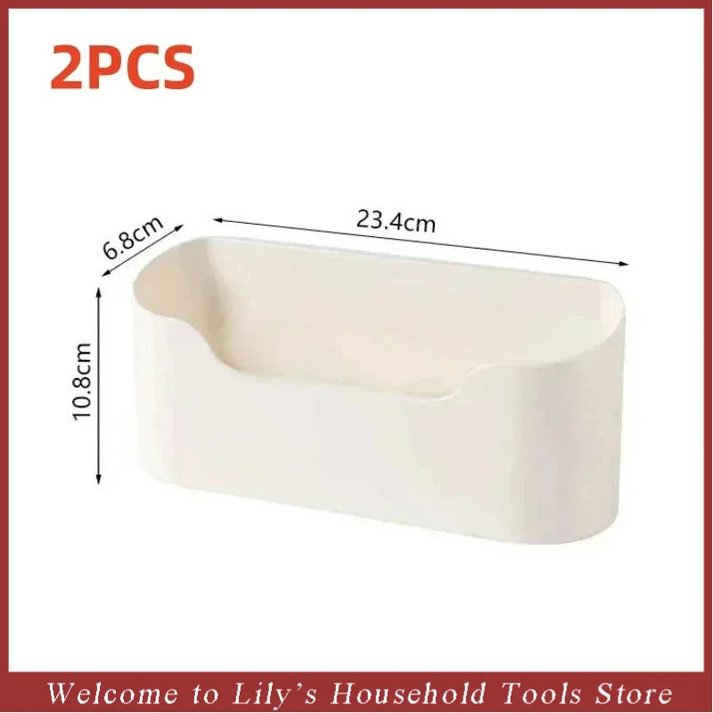 Kitchen Wall-Mounted Adhesive Storage Rack