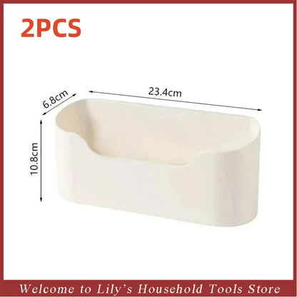 Kitchen Wall-Mounted Adhesive Storage Rack