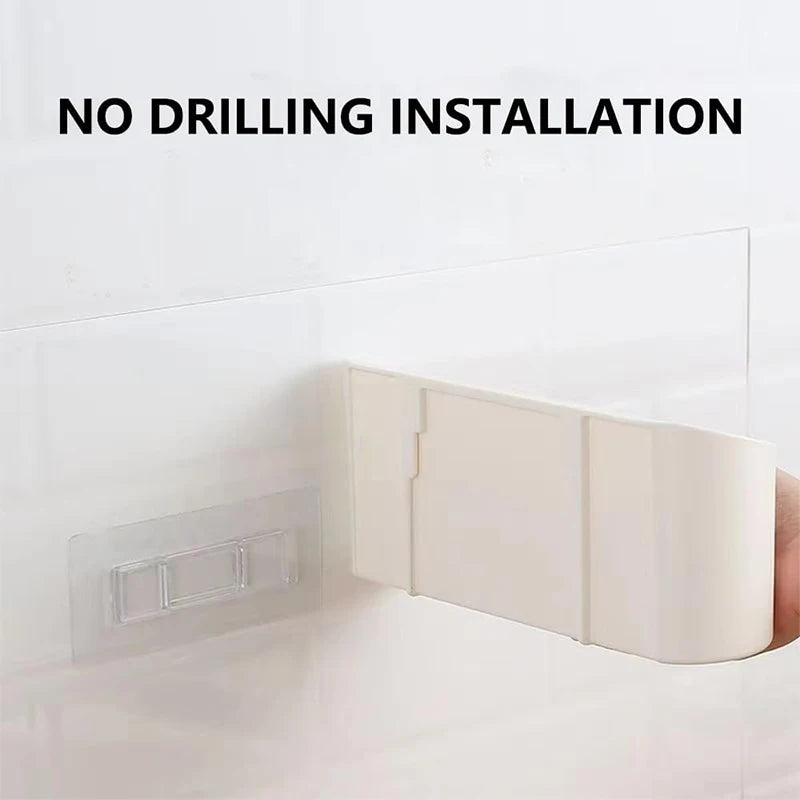 Kitchen Wall-Mounted Adhesive Storage Rack