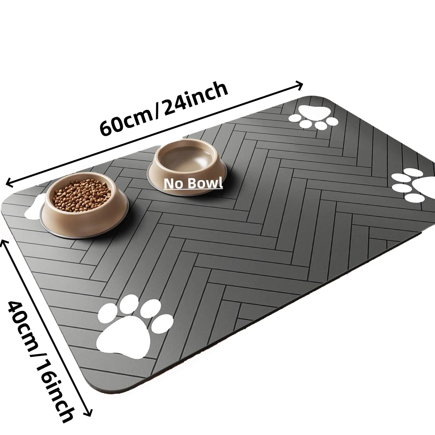Absorbent Waterproof Pet Feeding Mat for Food & Water Bowl
