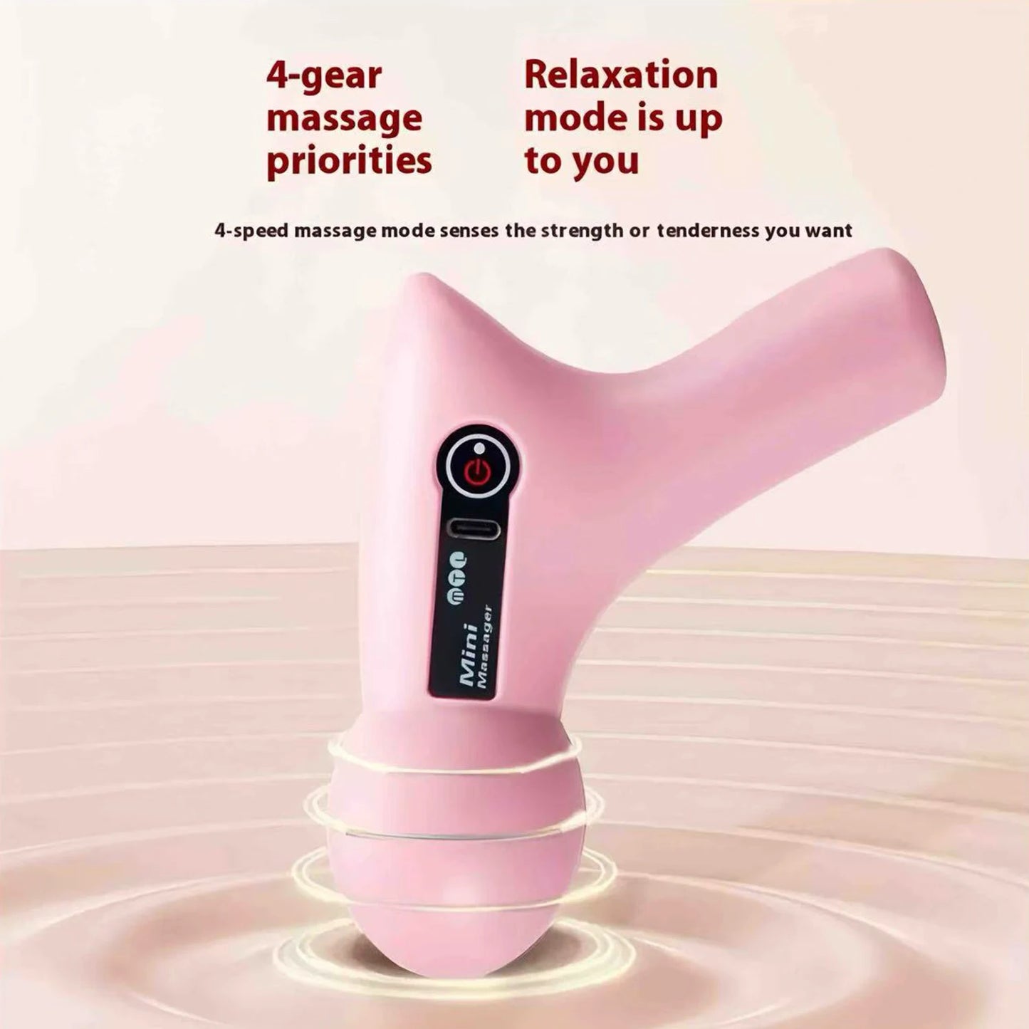 (No Silicone Sleeve) Handheld Body Massage Products Mini Silent Electric Wireless Fascial Gun Portable Massager Stick Vibration