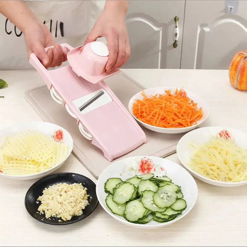 Multifunctional Vegetable & Fruit Slicer - Potato Shredder & Grater with Handle!