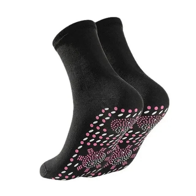 1/6Pairs Tourmaline Slimming Health Sock Winter Elastic Thermal Self-Heating Sock Health Care Socks Short Sock Magnetic Therapy