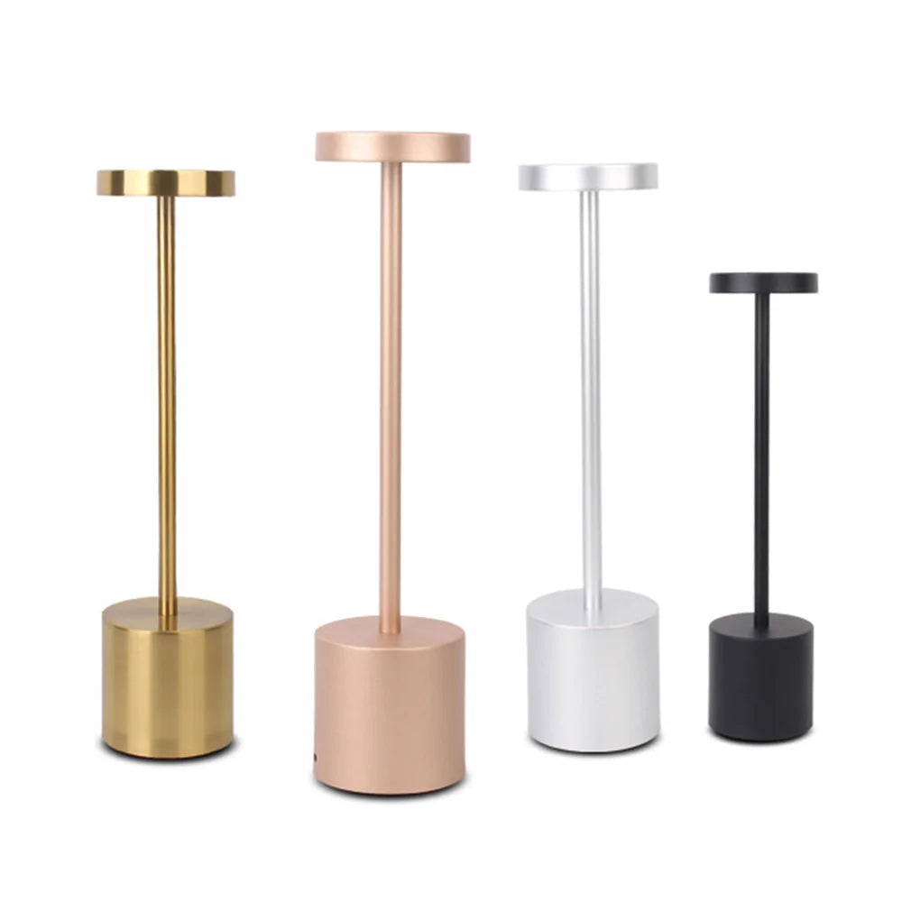 USB Rechargeable Classic Table Lamp: Touch Control & 3 Colors