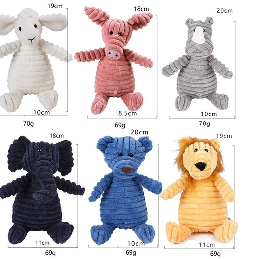 Bite-Resistant Plush Animal Squeaky Toy – Perfect for Small & Large Dogs!