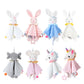 1pcs Baby Security Soothing Doll Towel with Teether Rattles Soft Blanket Snuggle Toy Stuffed Animal for Babies Newborns Gift