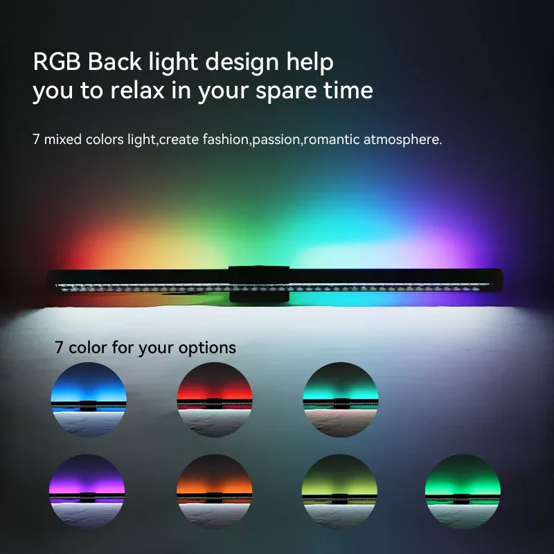 GB LED Monitor Light Bar: Dimmable Atmosphere Lamp for Work & Gaming