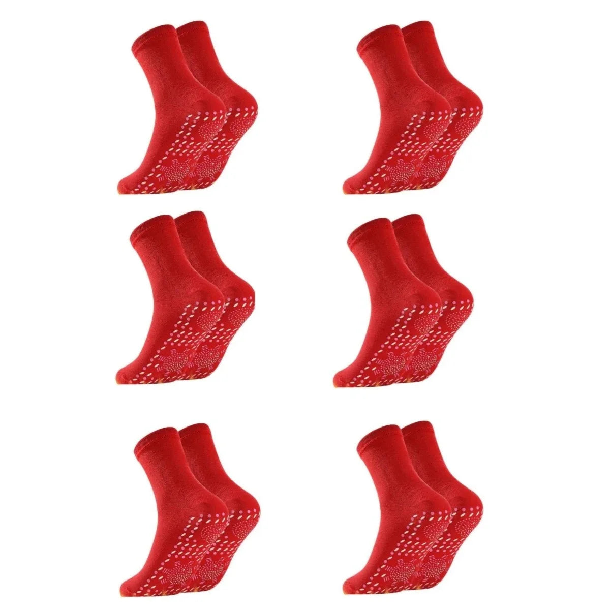 1/6Pairs Tourmaline Slimming Health Sock Winter Elastic Thermal Self-Heating Sock Health Care Socks Short Sock Magnetic Therapy