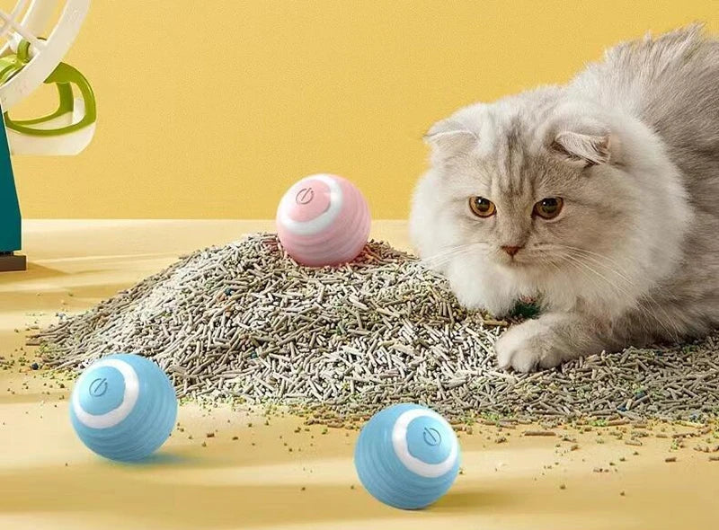 Smart Cat Toys: Automatic Rolling Interactive Ball (USB Rechargeabe