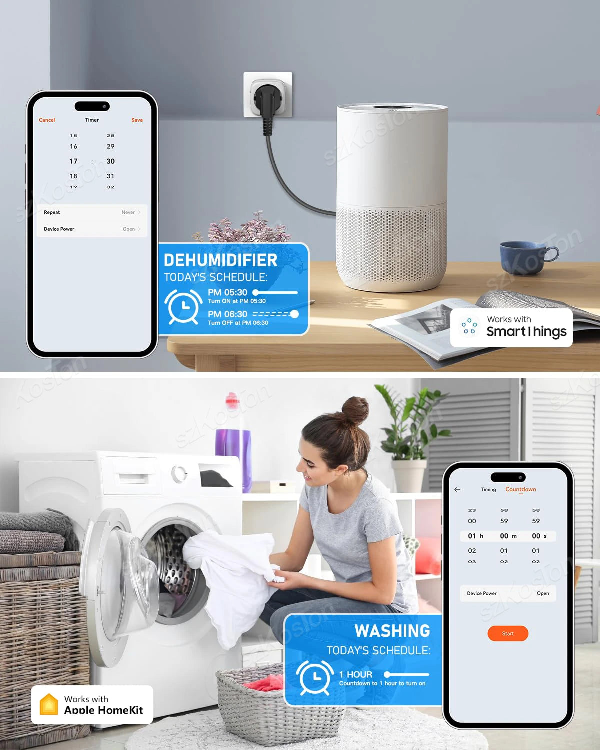 16A Mini WiFi Smart Plug: Control with App, Siri, Alexa & Google