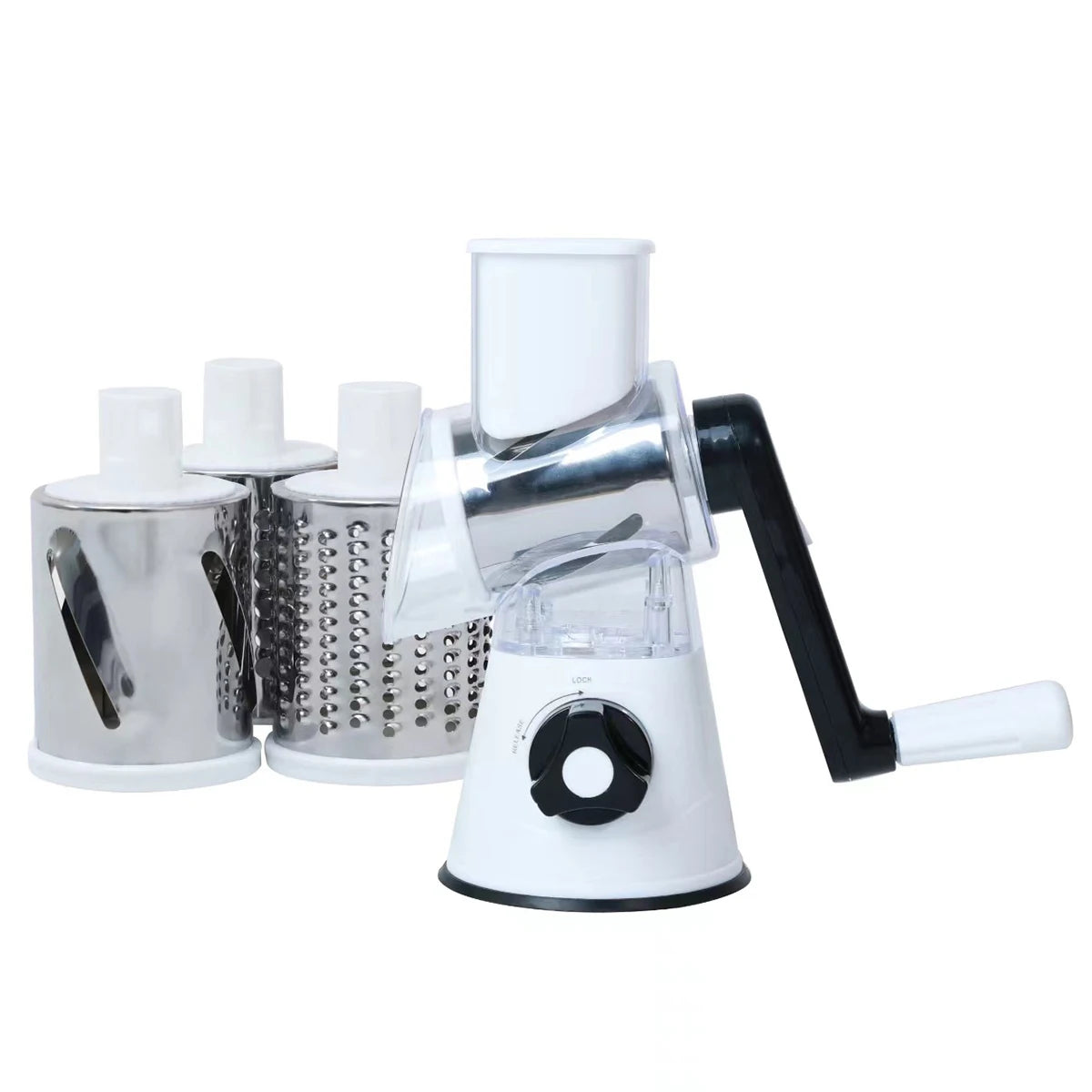 3-in-1 Manual Vegetable Slicer & Shredder – Perfect for Grating Cheese, Nuts & More!