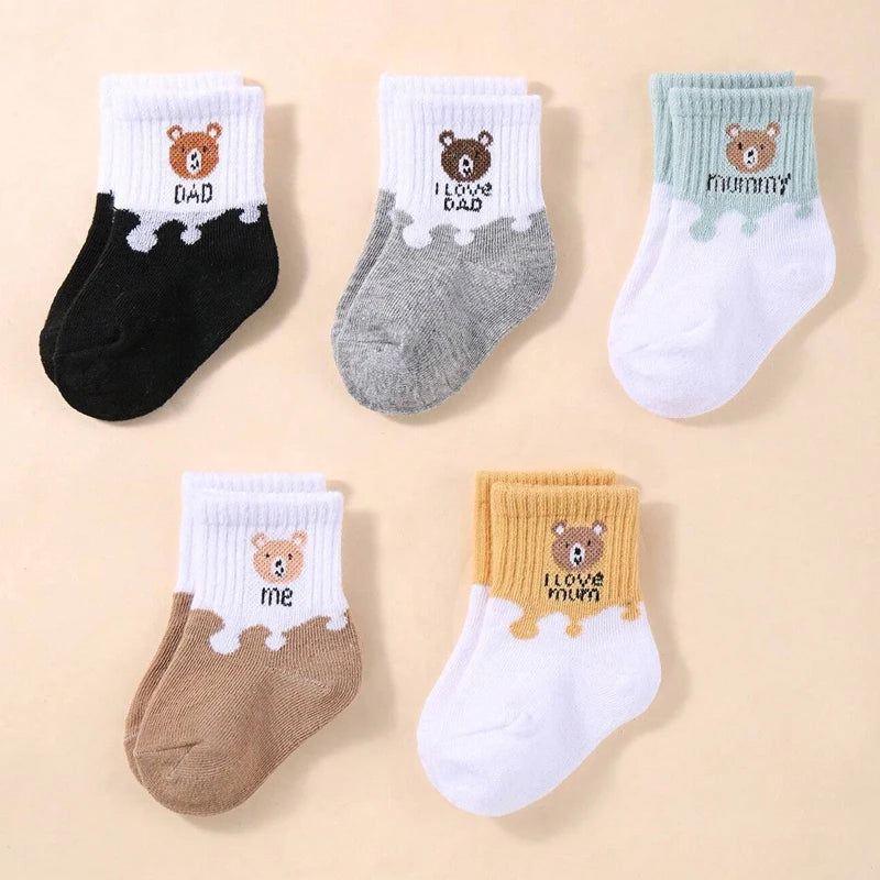 5 Pairs Baby Socks Low Cut Stretch Ankle Socks Infant Socks for Newborn Toddler Boys Girls Baby Socks