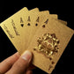 Cool Black Gold Waterproof Playing Cards, a Deck of Playing Cards Containing Christmas, Halloween, Thanksgiving Gifts, Game Gift