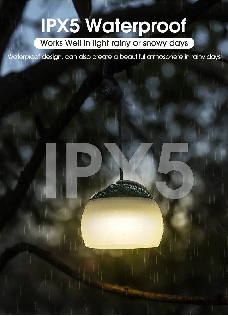 WEST BIKING Camping Tent Hanging Light Portable Camping Lanterns USB Rechargeable Led Light Camp Lamp for Outdoor Emergency