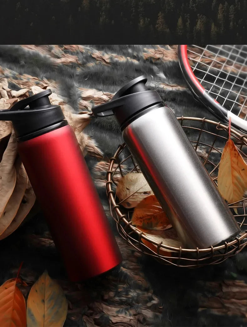 Metal Portable Water Bottle Leakproof Reusable Outdoor Sports Cup for Cycling Hiking Gym Halloween Gift Christmas Gift Travel