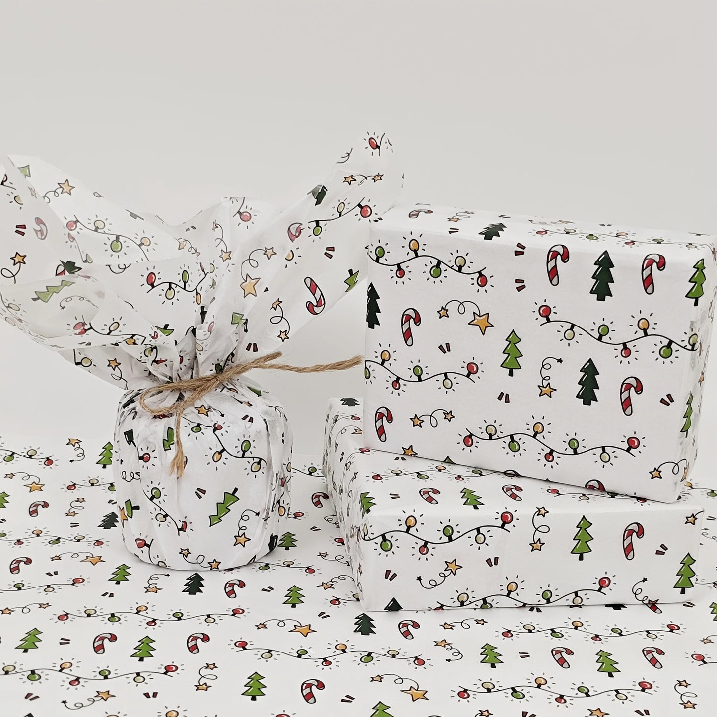 10/20 Sheets of Christmas Lantern Pattern Tissue Paper, 20*14inch Gift Wrapping Paper, Suitable for Christmas, Winter, Thanksgiving, Birthday Gift Wrapping, Bouquet Filling and Party Gift Wrapping, Best for Christmas, Perfect