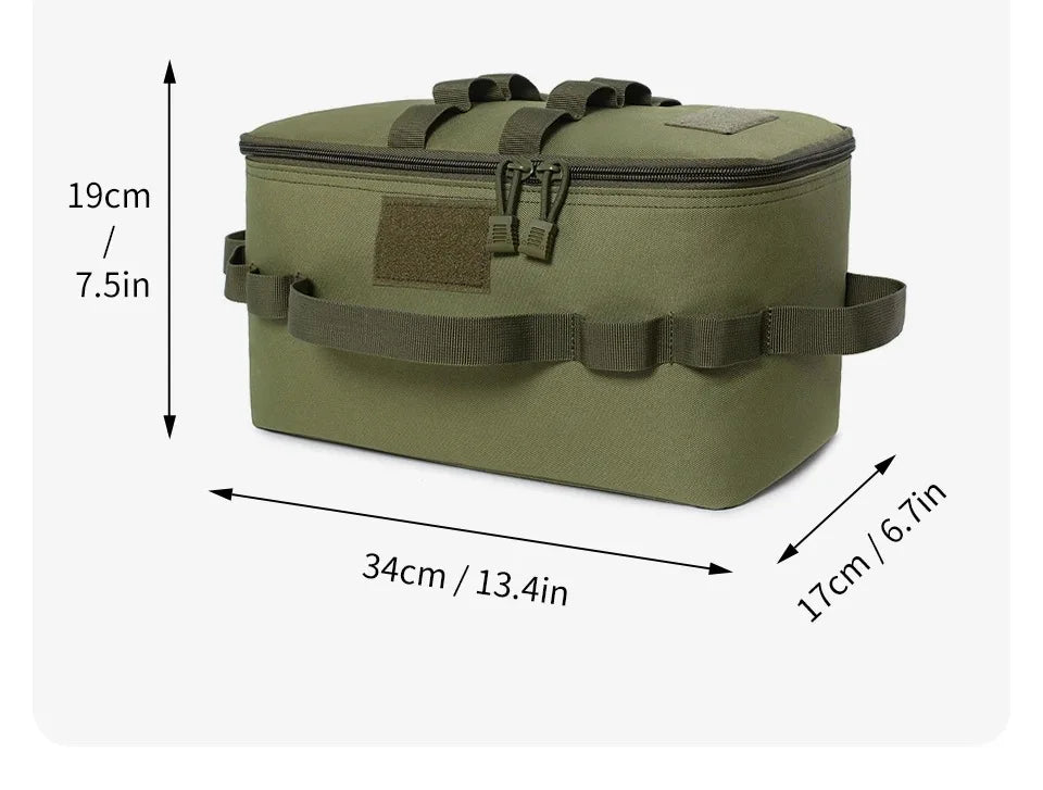 Outdoor Camping Gas Tank Storage Bag Large Capacity Ground Nail Tool Bag Gas Canister Picnic Cookware Utensils Kit Bag