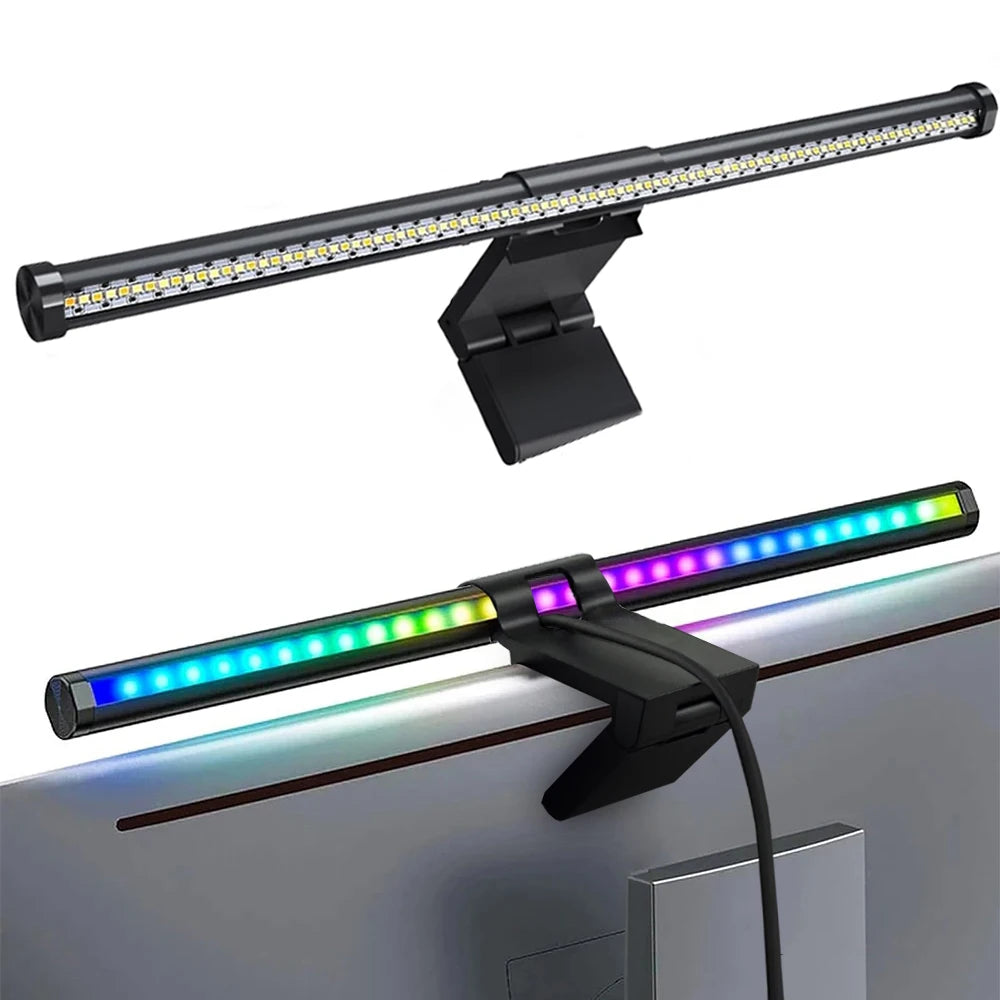 GB LED Monitor Light Bar: Dimmable Atmosphere Lamp for Work & Gaming