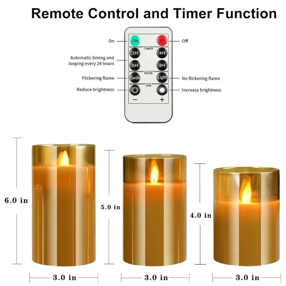 LED lights electronic candles LED candle decorations acrylic candles complete set of remote control timers Christmas and wedding
