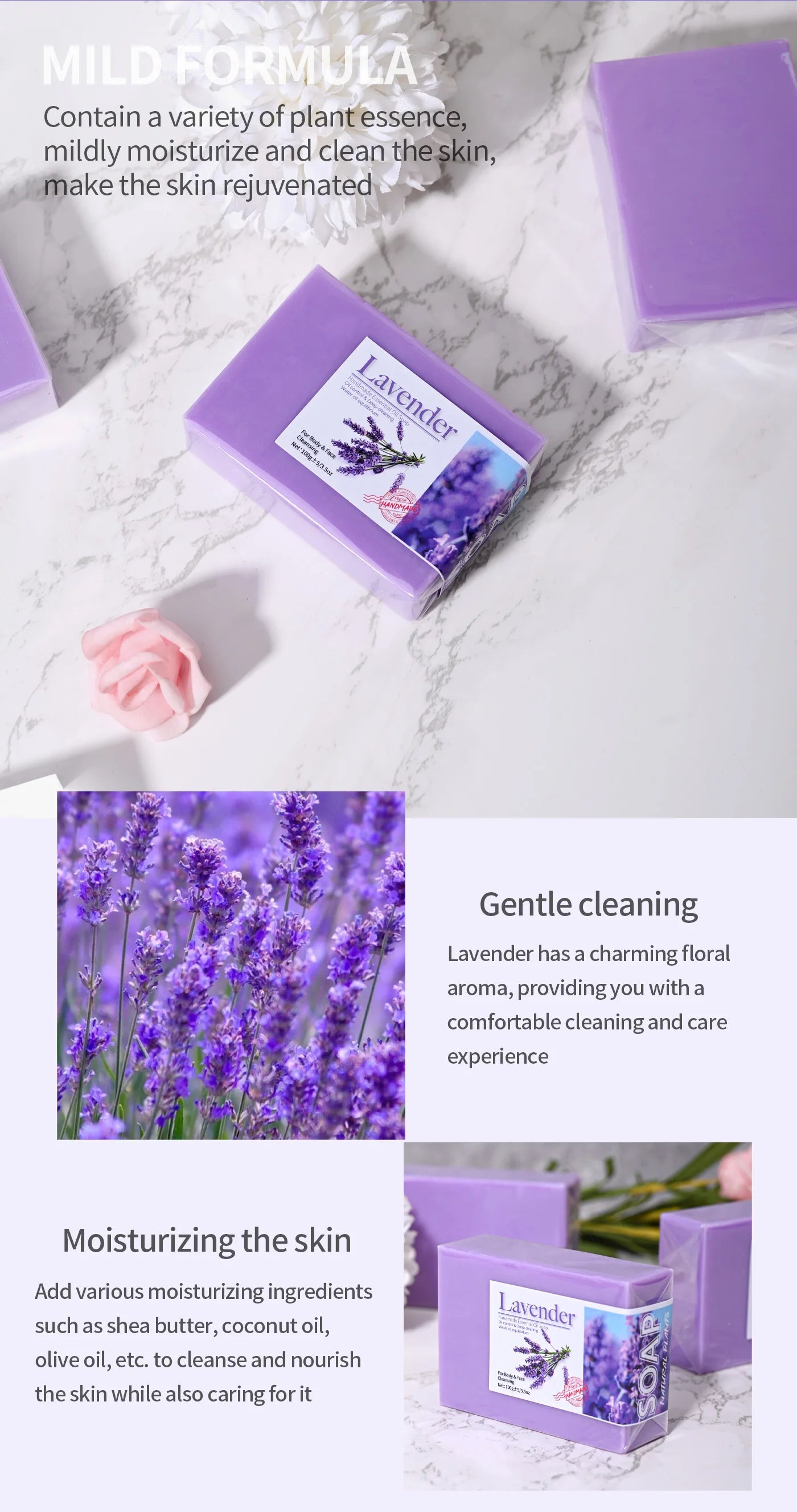 Lavender Essential Oil Soap (Handmade)