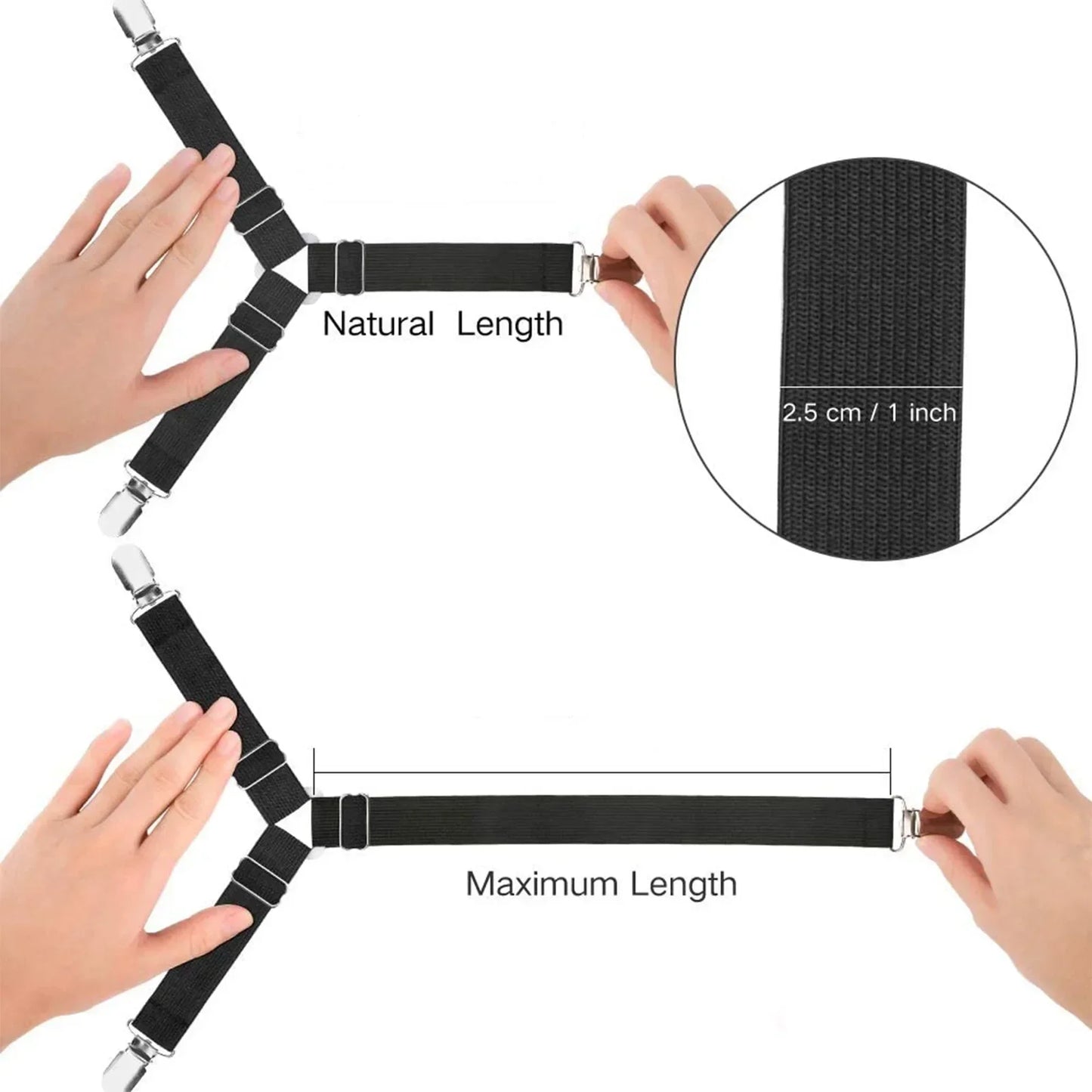 Adjustable Bed Sheet Clips Set – Keep Sheets Tight & Secure