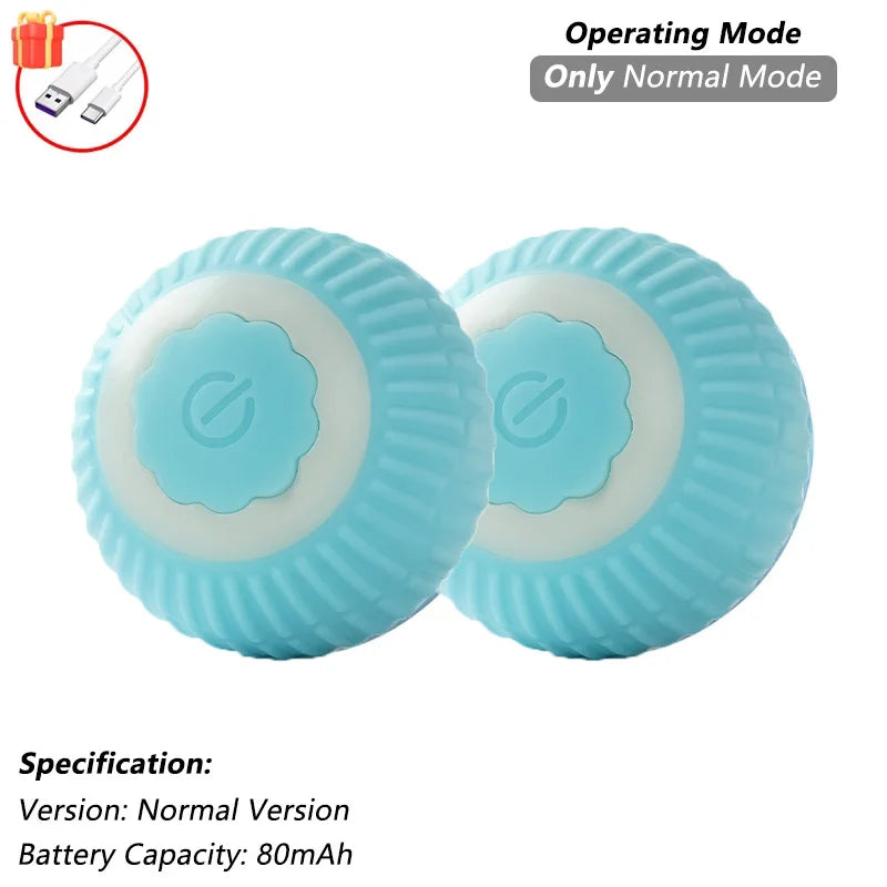 Cat Interactive Ball Toy Automatic Rolling Ball Faux Tail Rechargeable Pet Electric Toy Dog Cat Training Imitate Mouse Products