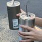 Leak-Proof Insulated Stainless Steel Thermos Cup with Straw