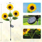 Solar Powered Sunflower Light Outdoor Waterproof LED Ground Insert Lawn Lamp For Garden Lawn Courtyard Decoration