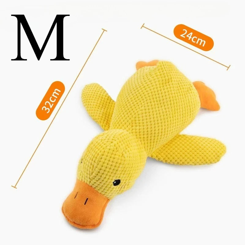 Bite-Resistant Plush Duck Toy - Sound Relief for Small & Large Dogs!