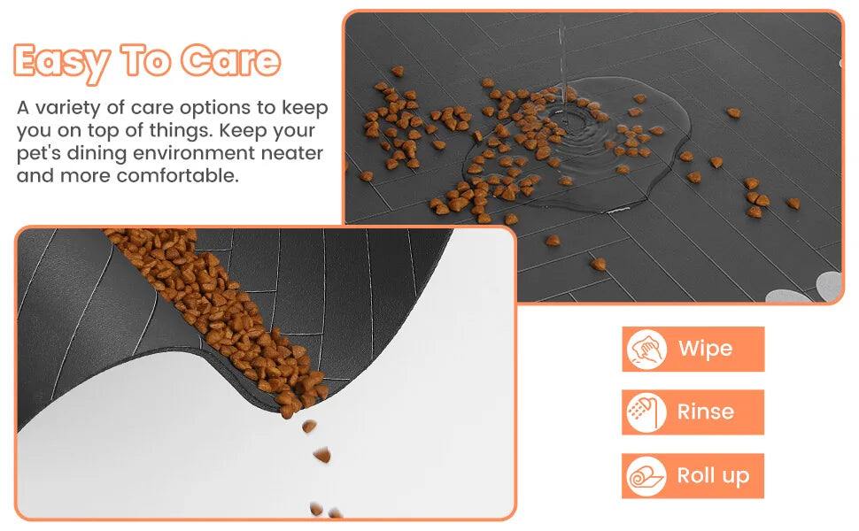 Absorbent Waterproof Pet Feeding Mat for Food & Water Bowl