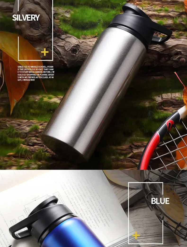 Metal Portable Water Bottle Leakproof Reusable Outdoor Sports Cup for Cycling Hiking Gym Halloween Gift Christmas Gift Travel