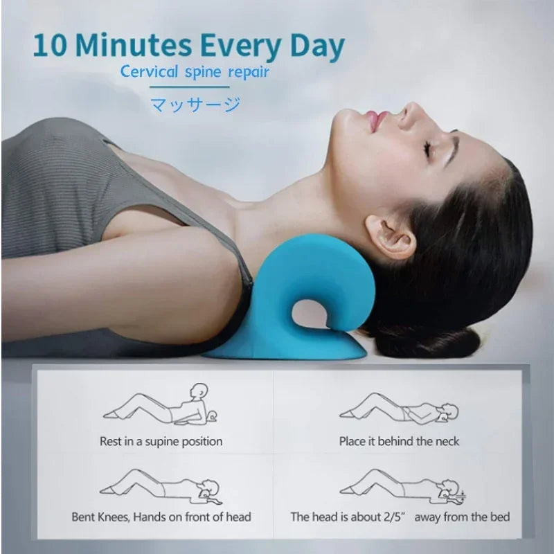 Premium Cervical Spine Massager for Neck Shoulder Relaxation - Support Correct Posture & Improve Sleep Quality