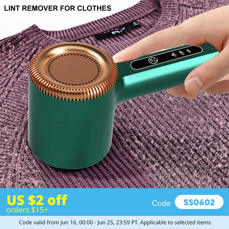 Electric USB Lint Remover – Rechargeable Clothes & Sweater Shaver